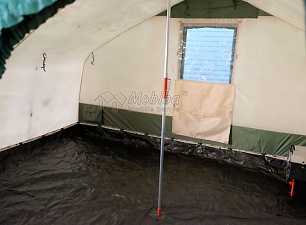 Центральная подпорка, которая значительно увеличивает снеговую сопротивляемость палатки. Армейская палатка Роснар Р-34
