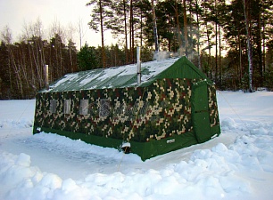 Армейская жилая палатка Роснар Р-63 с поддержкой функции Мобильная баня